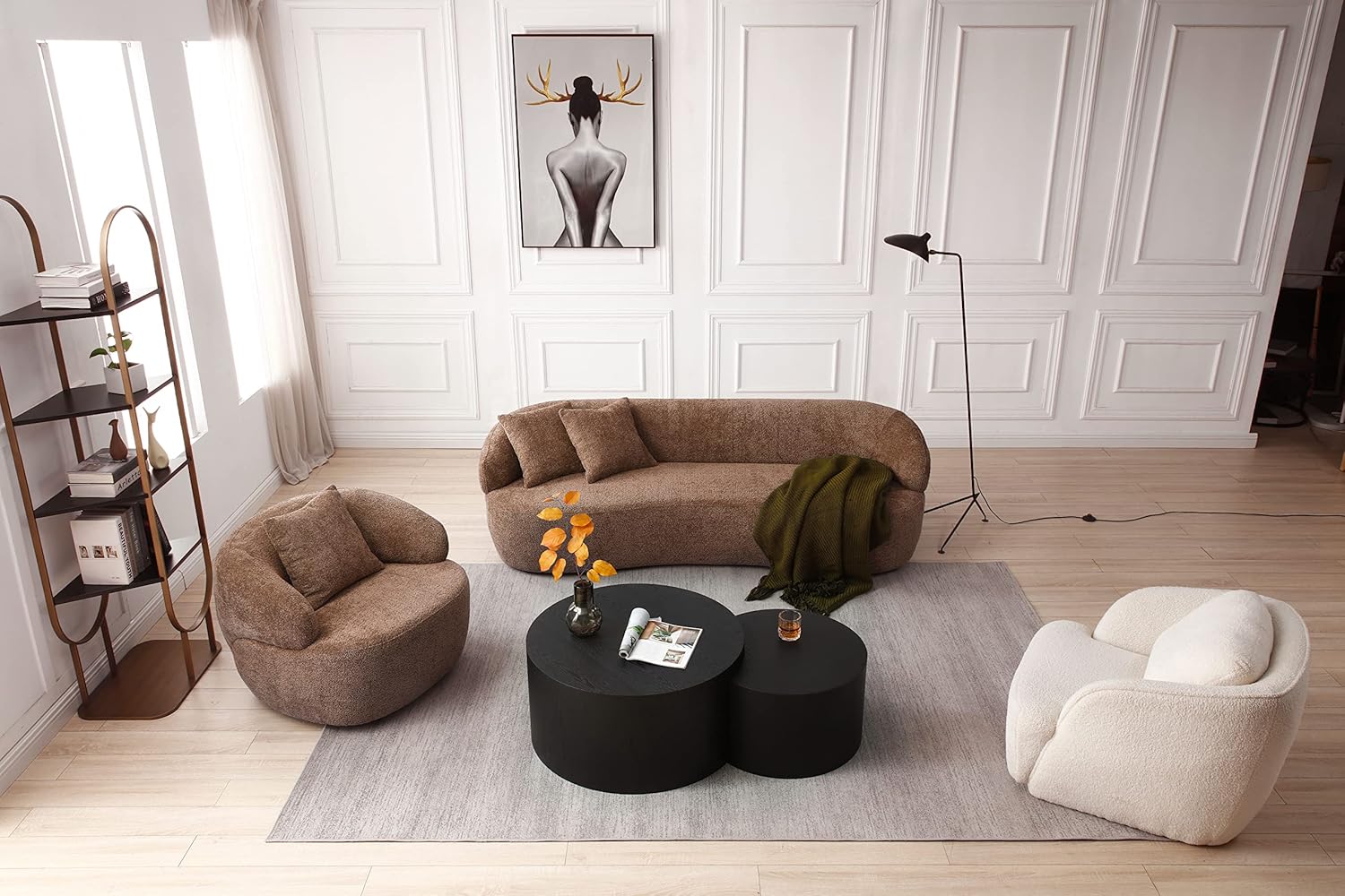 Why We Loved⁢ the JUSTONE Curved Sofa & Swivel Chair Set