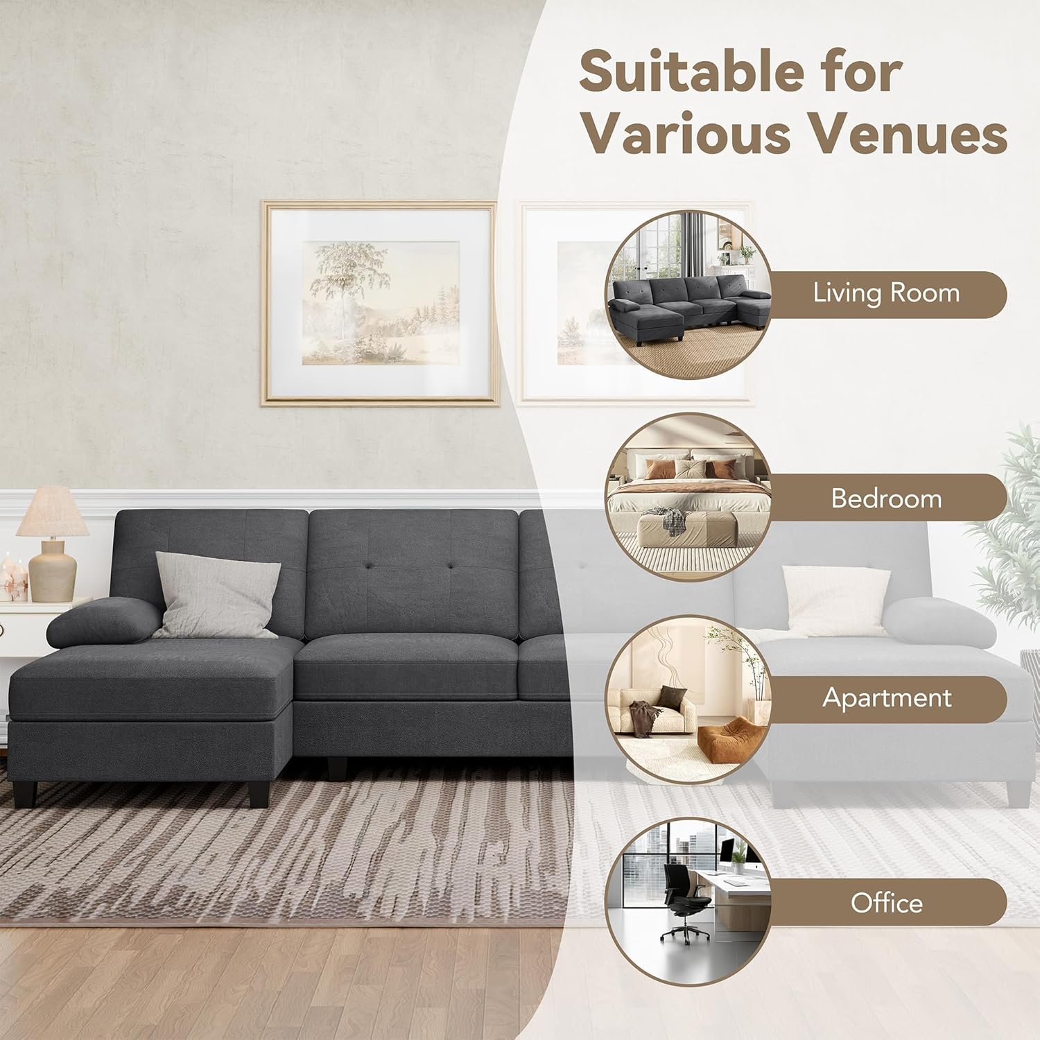 How We‍ found Comfort and Style in Walsunny's U-Shaped ‍Sectional Sofa