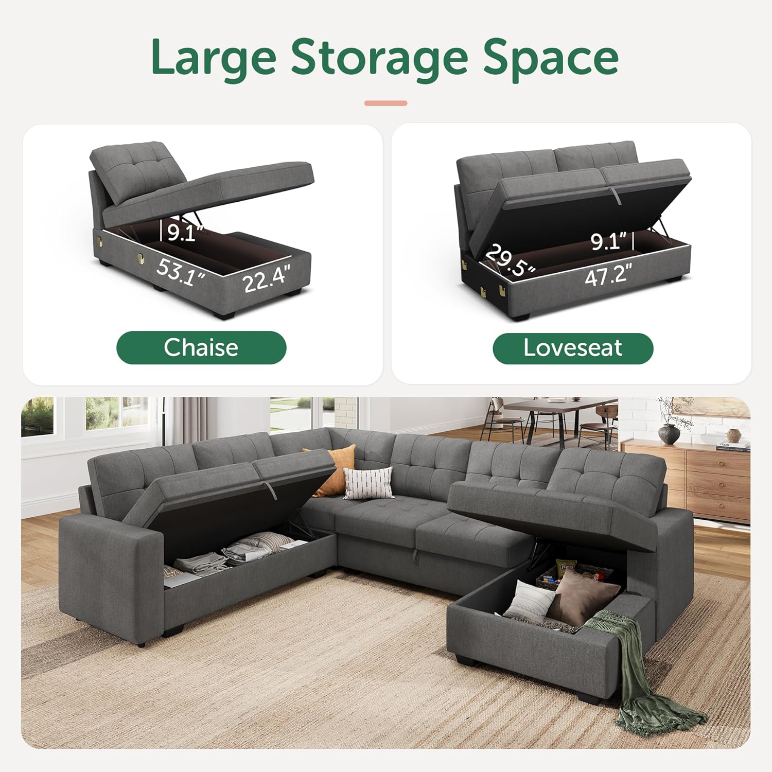 Why we Love the HONBAY Sleeper ⁤Sofa's style and Storage