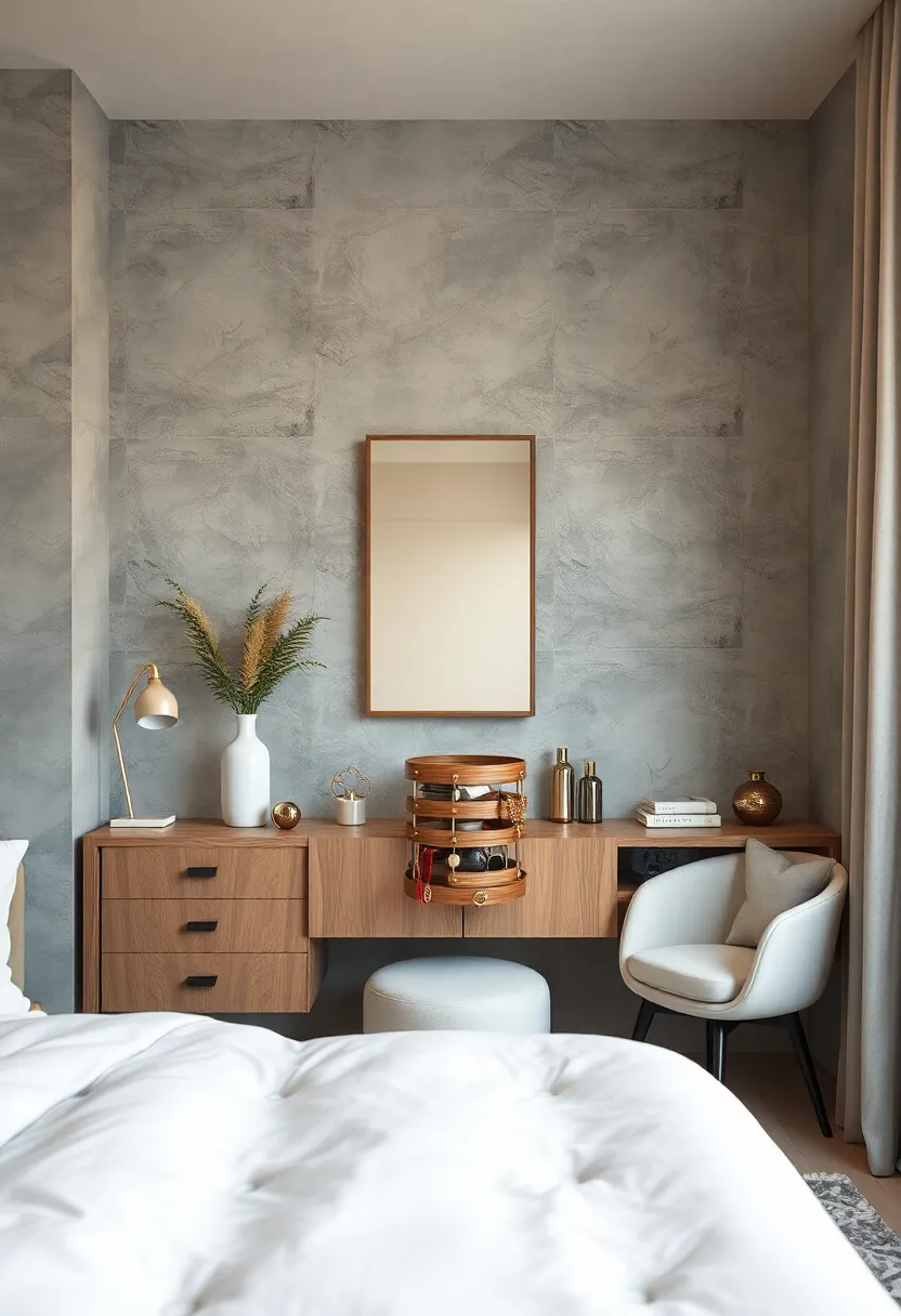 Install⁢ a ⁤small ​rotating carousel with compartments⁣ on your ⁤vanity for easy⁤ access⁢ and organization