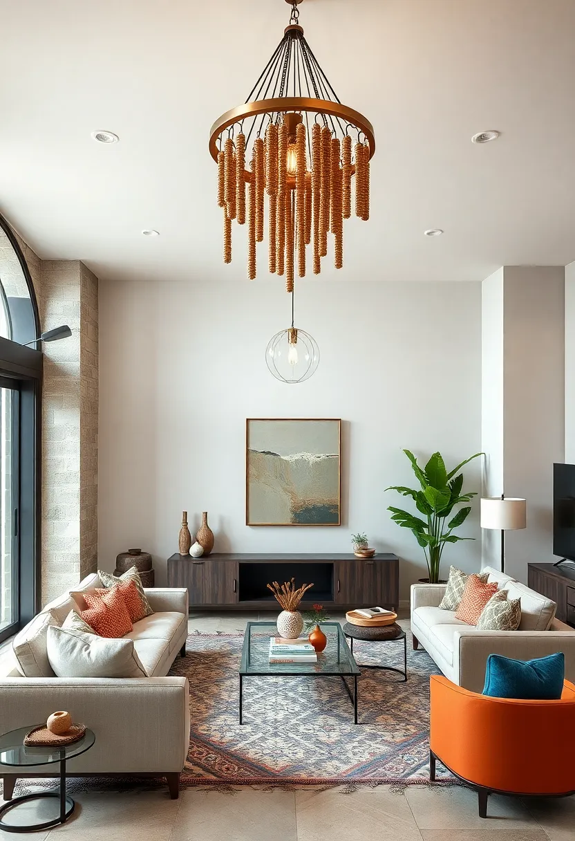 Hand-Carved Wooden‍ Beads with Brass Frame Fixture