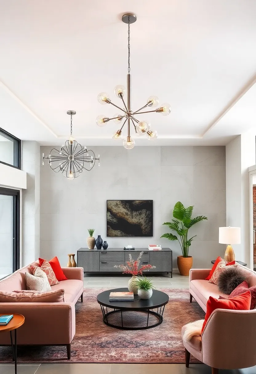 Modern Asymmetrical Chrome and‌ Glass Fixture