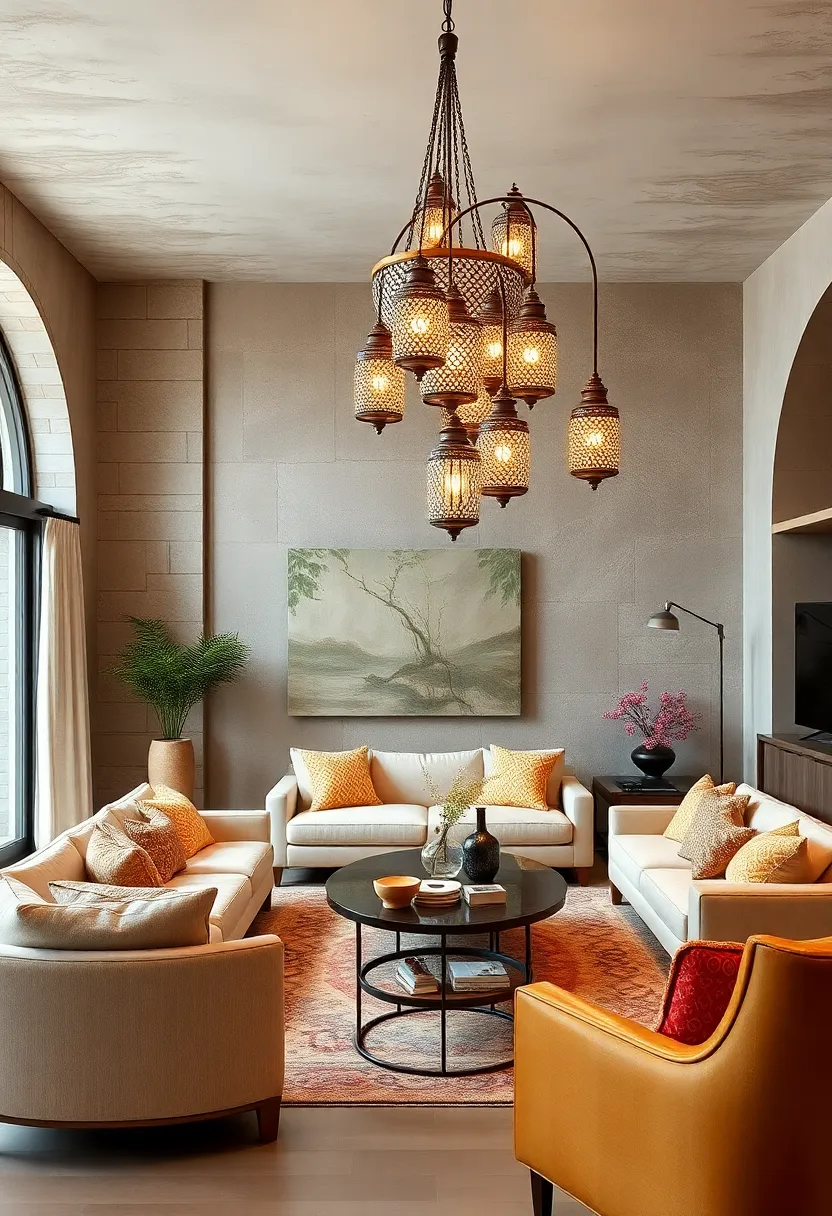 Moroccan-Inspired‌ Lantern Cluster Pendant