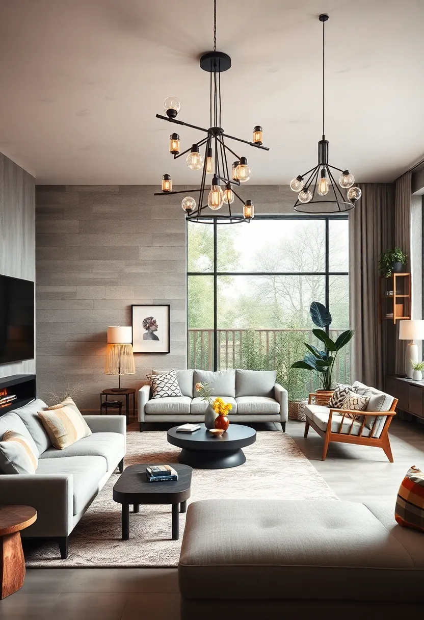 Hand-Blown Murano Glass​ Cluster Pendant