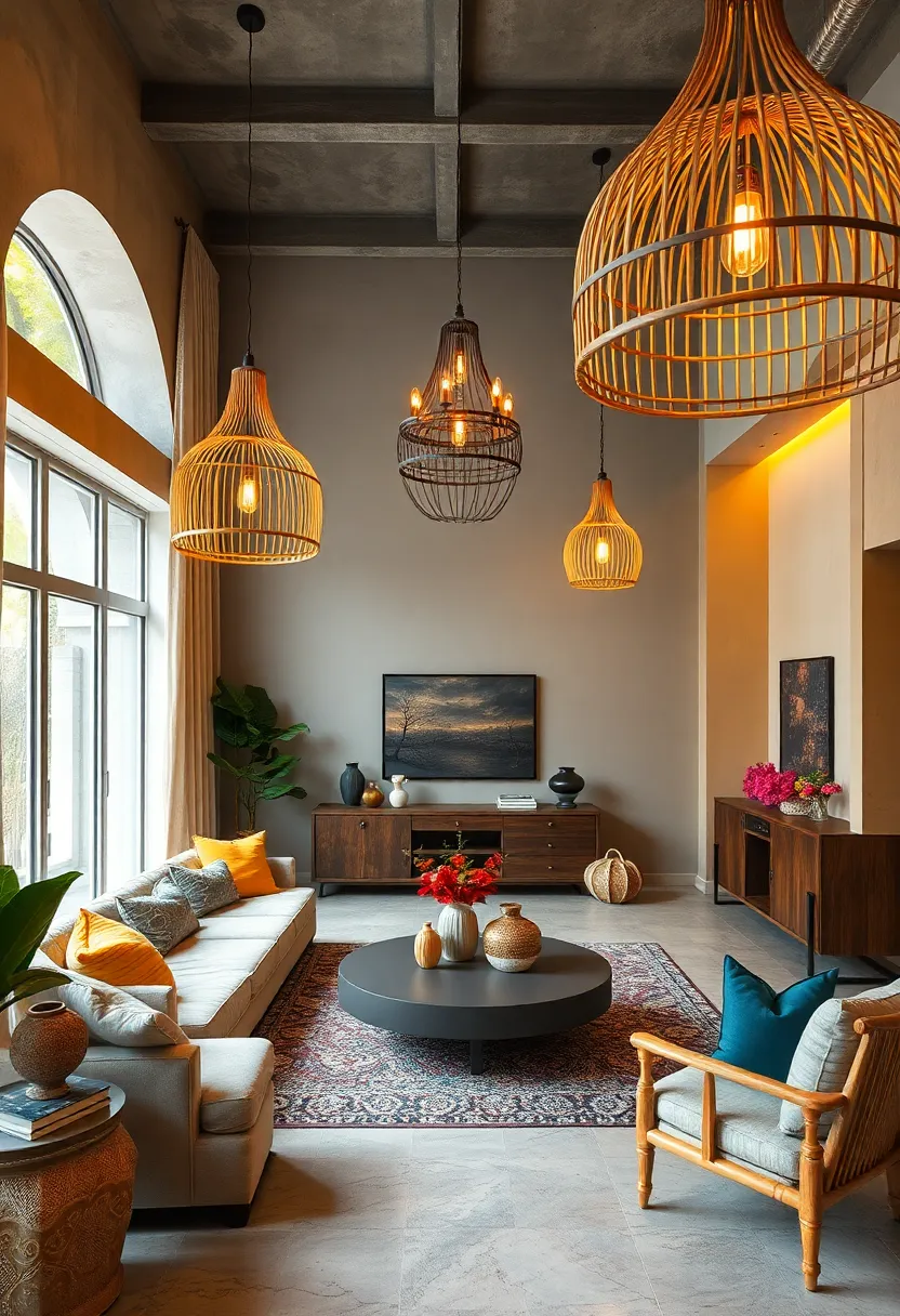 Exotic Bamboo Cage ‌with Warm ⁤Ambient Lighting