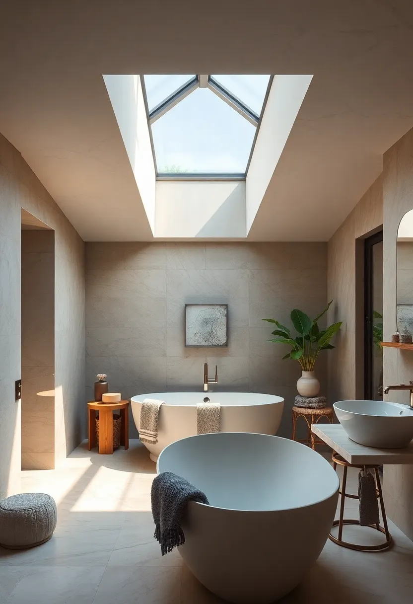A traditional bathroom ⁣updated with a modern twist, where a frosted⁣ skylight adds light without sacrificing an ounce of⁤ privacy