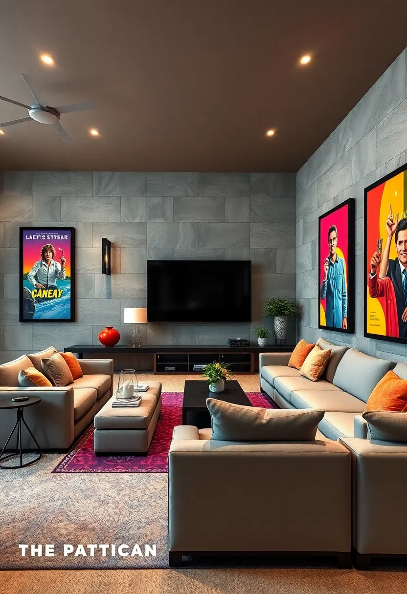Oversized movie posters with vivid,colorful frames bring⁤ personality and⁤ a pop of boldness to the walls