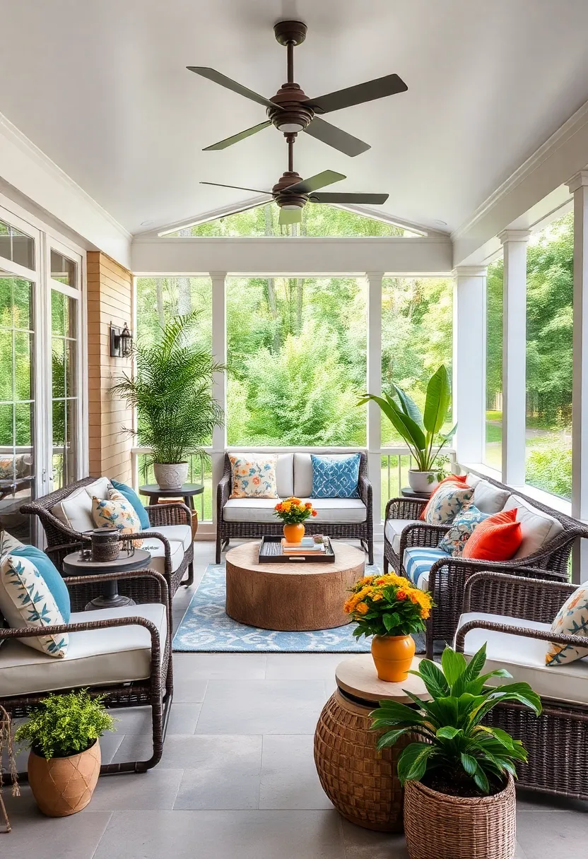 Choose ⁣weather-resistant wicker or‌ rattan furniture for‌ a stylish‍ yet durable seating arrangement