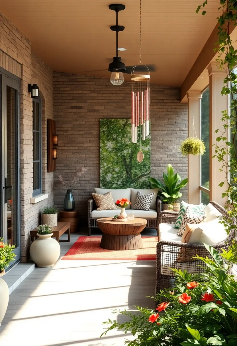 Hang wind chimes‌ for gentle melodic⁢ accents with every breeze