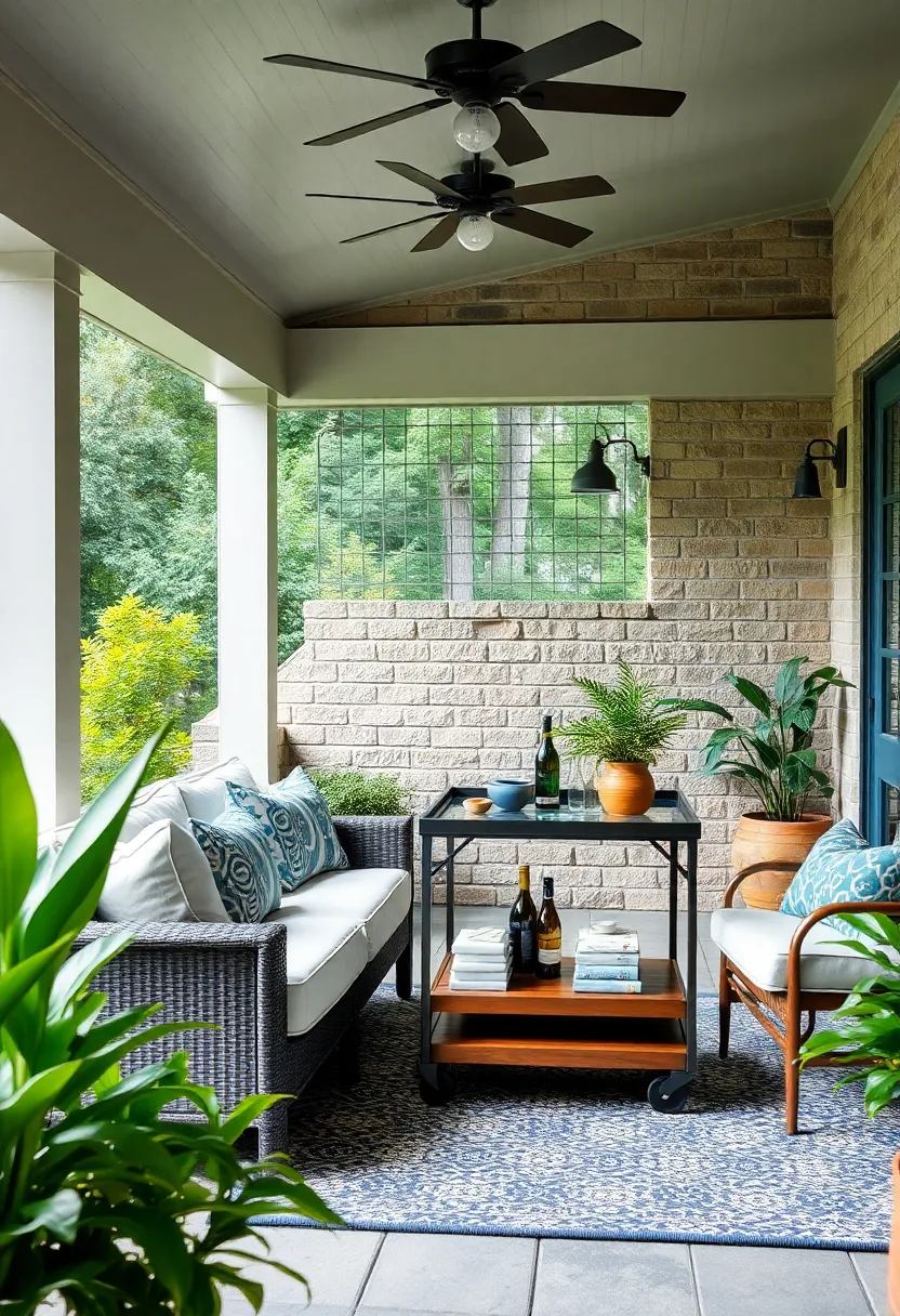 Include⁣ a compact outdoor bar cart to elevate‌ entertaining and refreshment options