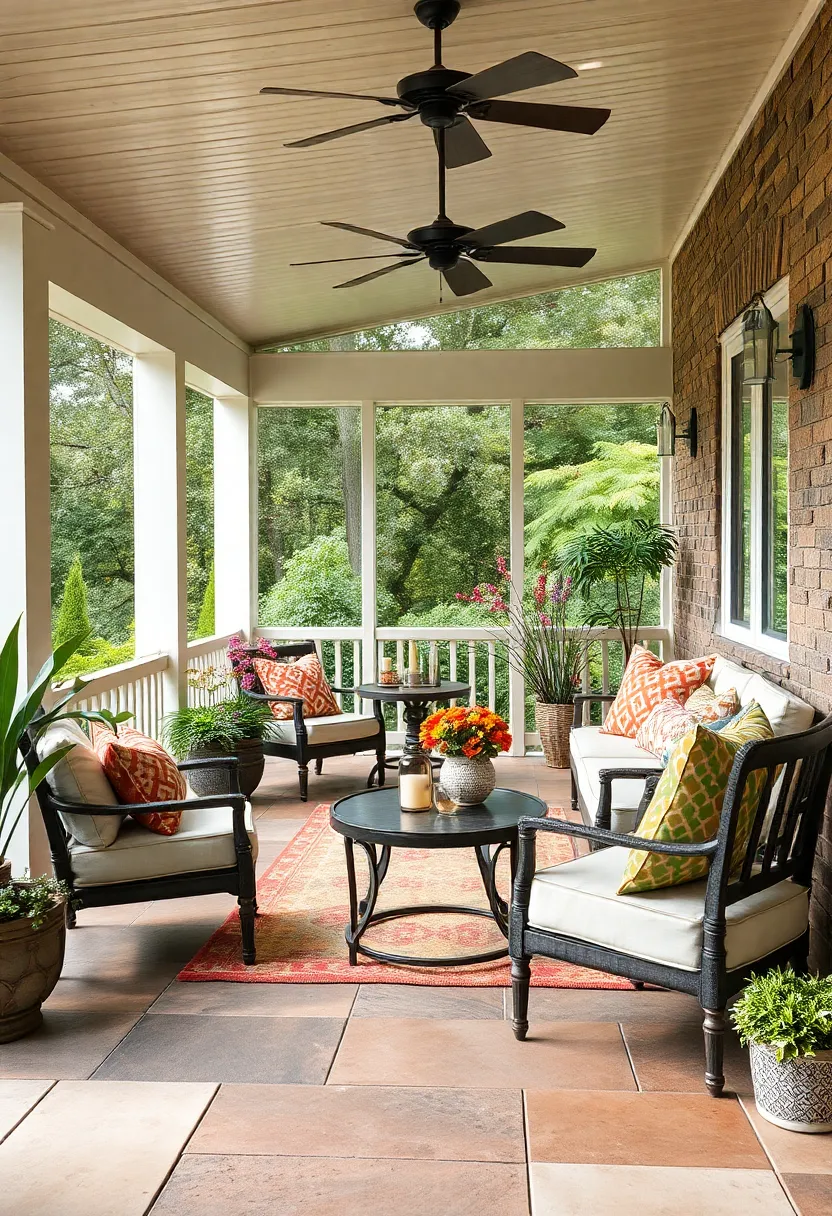 Paint or stain porch ​flooring with vibrant or earthy tones to complement⁢ your overall ⁢décor theme