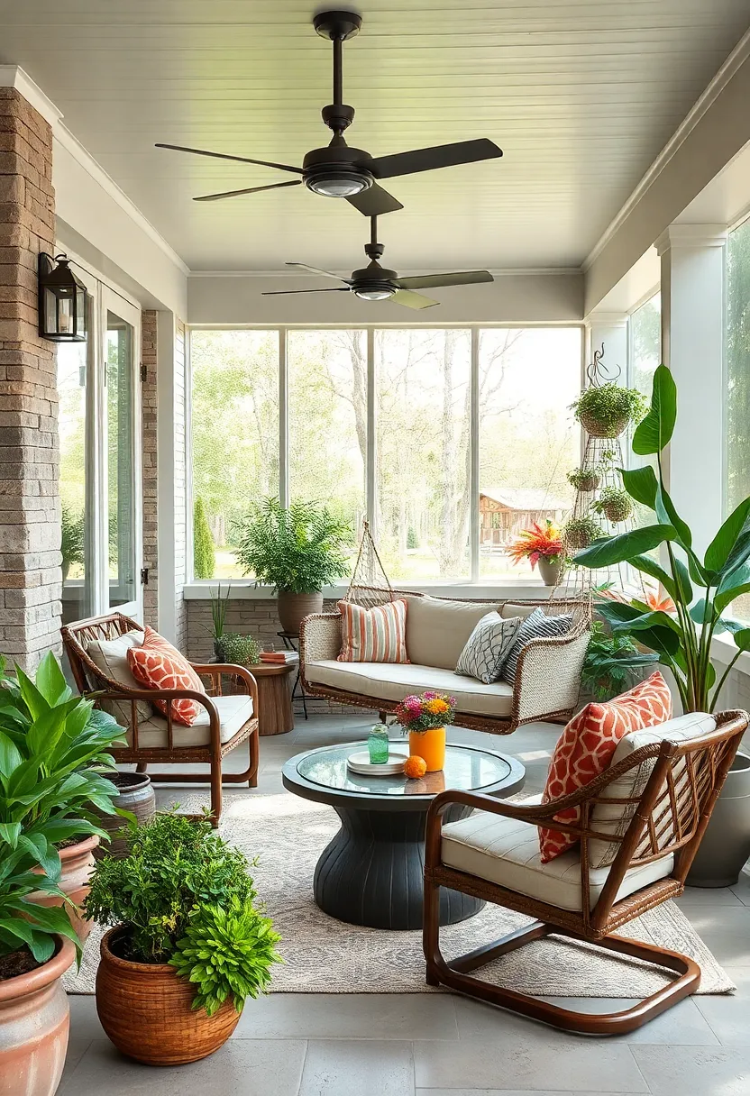 Use ​a foldable hammock or⁢ swing‌ chair as a relaxing‍ centerpiece for your porch oasis