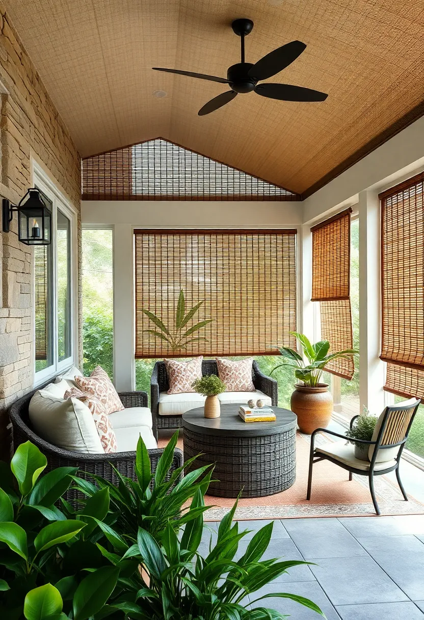 Use bamboo or wooden blinds that ⁢can be adjusted⁣ for privacy and ⁤sun‍ control
