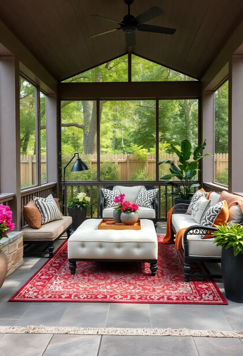 Incorporate ​a tufted ottoman and ‍a Persian-inspired rug ‌for an elegant and ⁣inviting lounge atmosphere