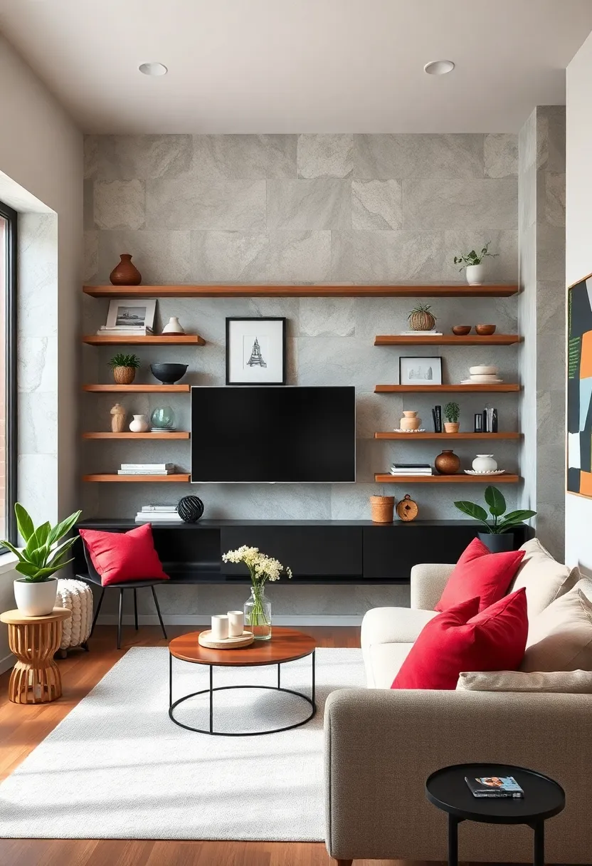 Arrange floating shelves in a​ grid ‍pattern ⁤for a modern,⁤ structured look that‌ doubles as a functional gallery wall