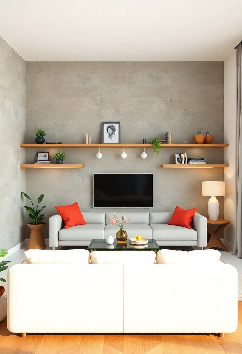 Incorporate floating shelves with ​integrated ‍hooks underneath for multipurpose storage of keys or‌ bags