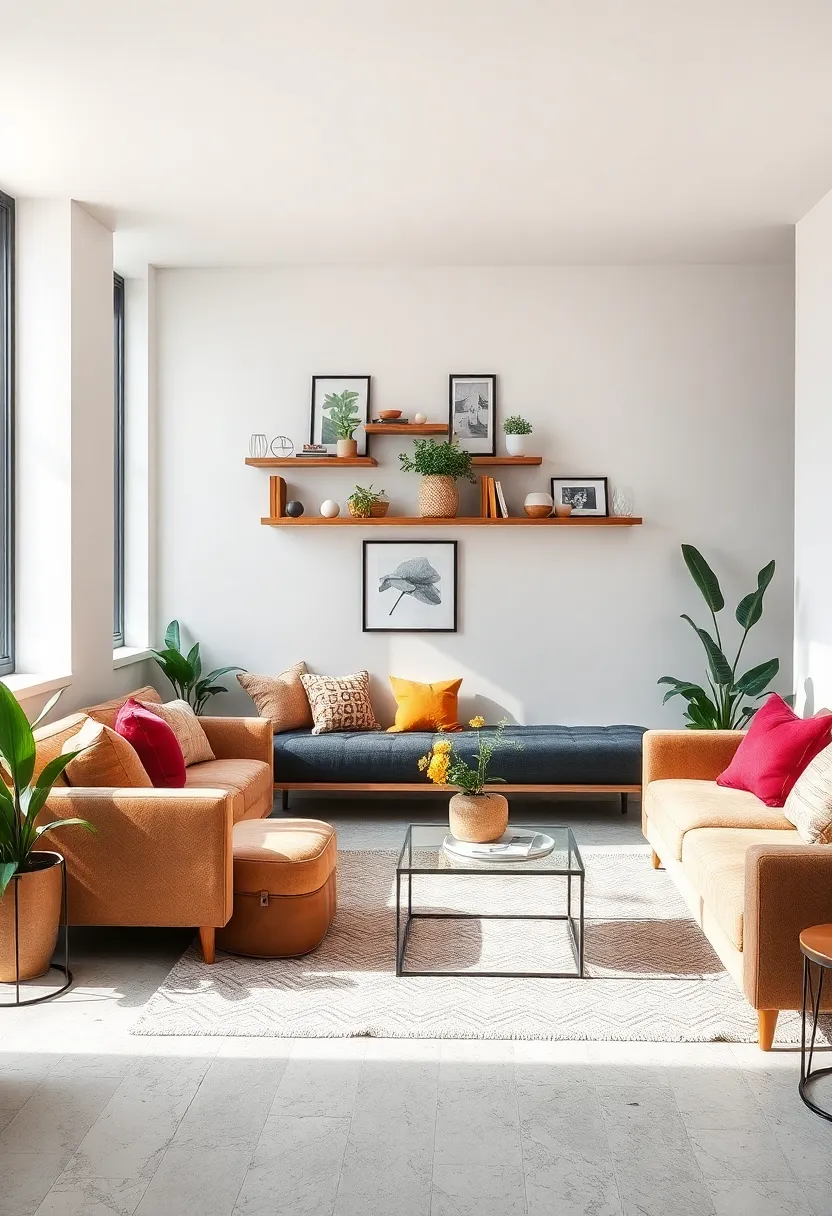 Use floating corner shelves to take advantage of unused corners‍ and​ provide extra ‌space for plants or photos