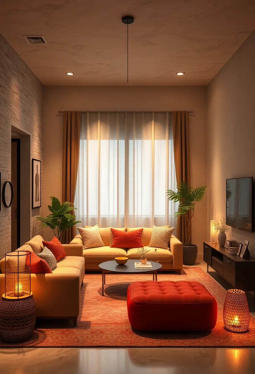 Layer lighting by combining ambient, task, and accent lights to add depth and dimension