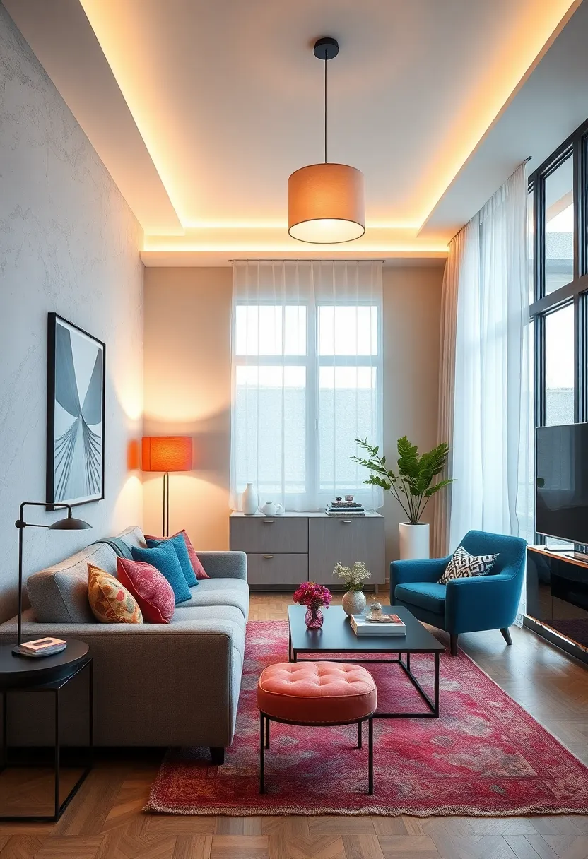 use transparent or light-painted lampshades to diffuse light gently and avoid shadows