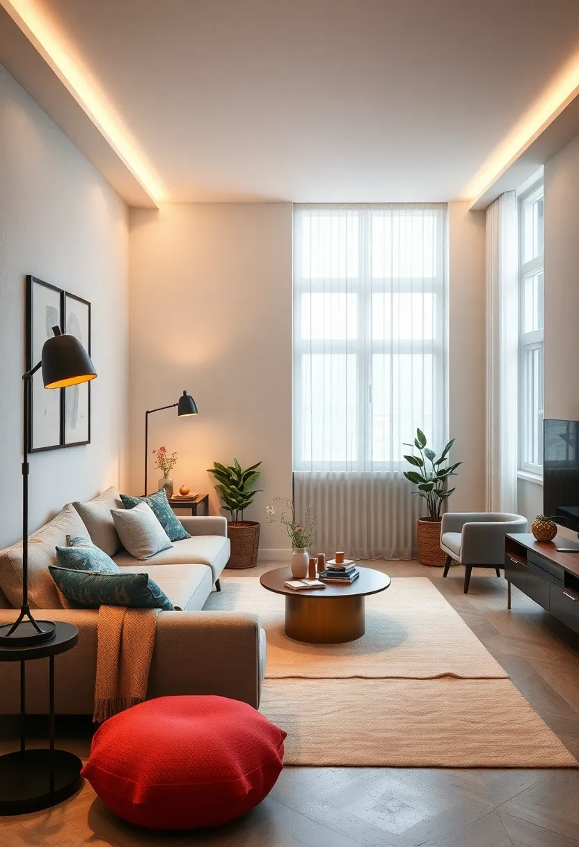 Opt for floor lamps with adjustable arms to direct light exactly where it's needed