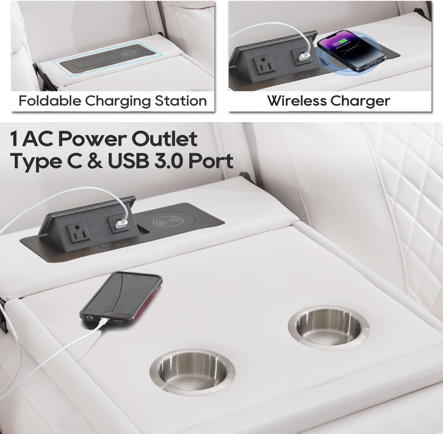 Our Take on a Sleek Recliner Sofa Set with Sound & Wireless Charging