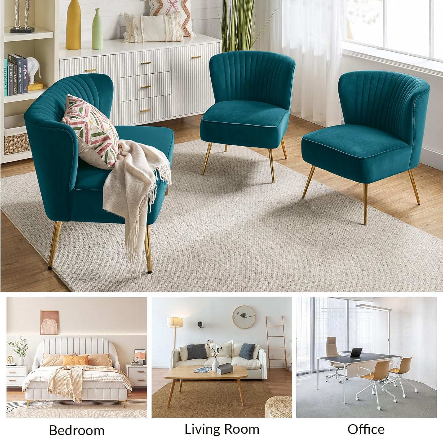 Our take on the HULALA Velvet 3-Piece Sofa Set:‌ Stylish & comfy