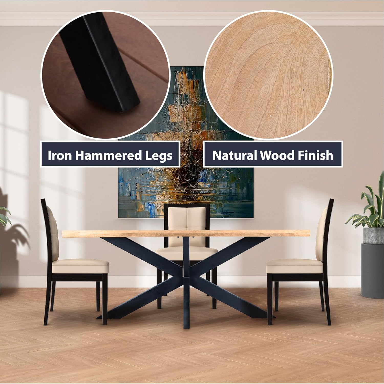 Our ​Take on the Mango Wood Dining Table with Spider Legs' ‍Charm