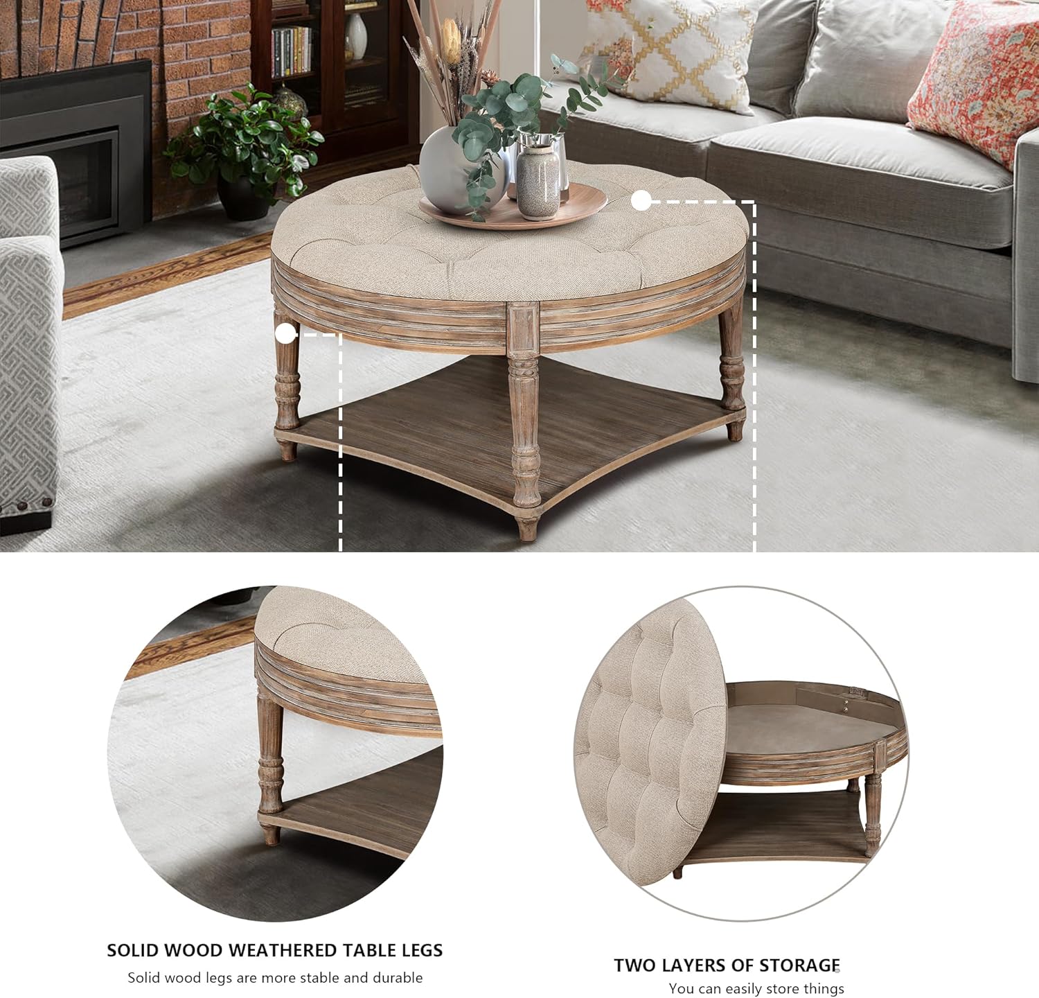 Our Take⁤ on⁣ the Large Round Ottoman: Stylish⁣ Storage​ & Comfort Combined