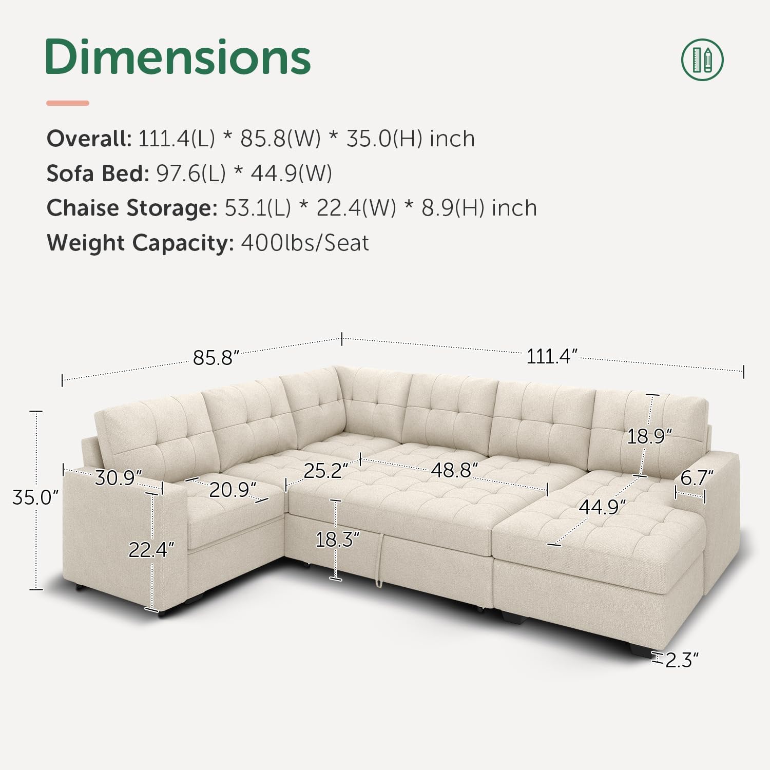 How⁣ We Experience Comfort⁣ and Space‍ with HONBAY's U-Shaped Sofa