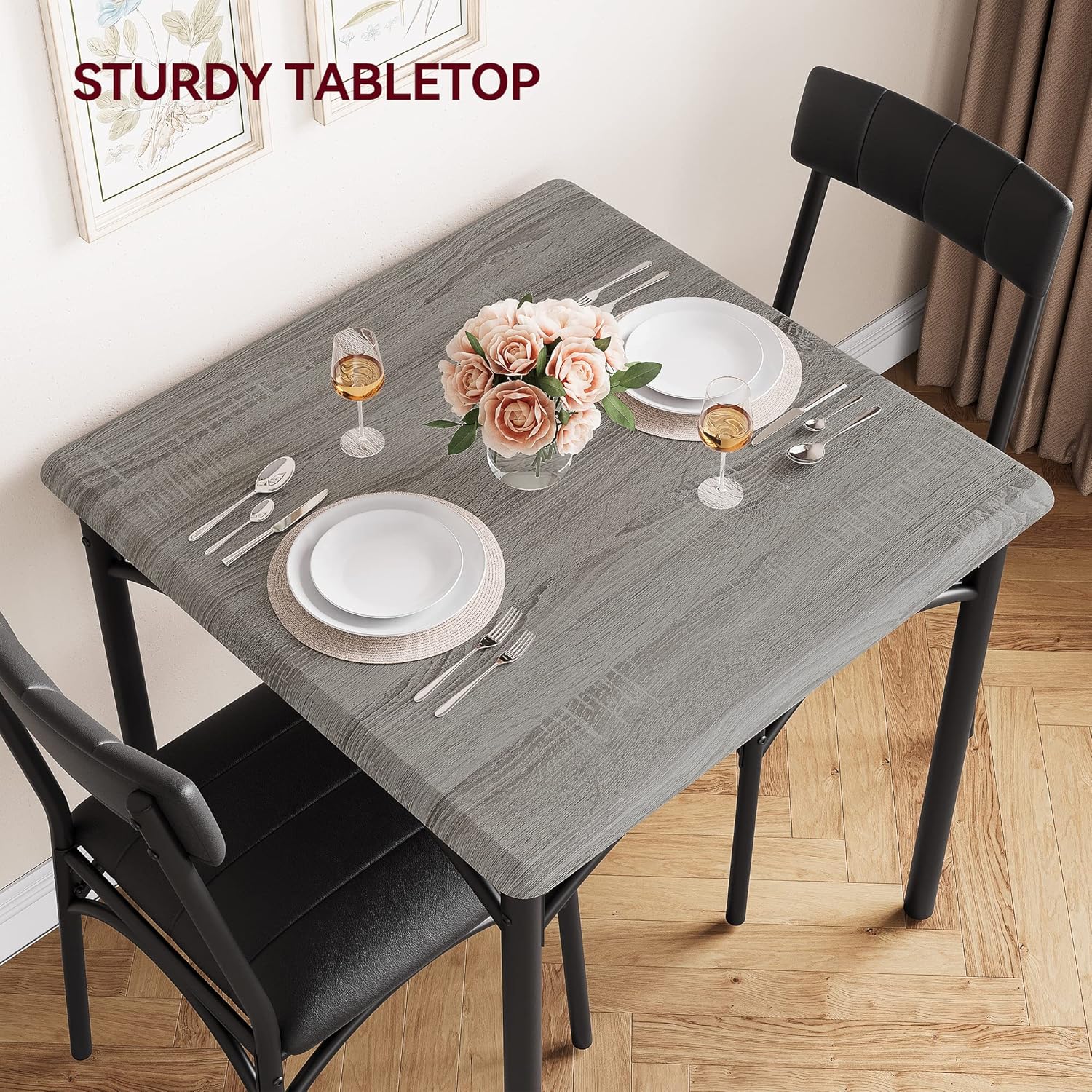 How We loved GAOMON's Space-Saving Rustic Dining Set for Two