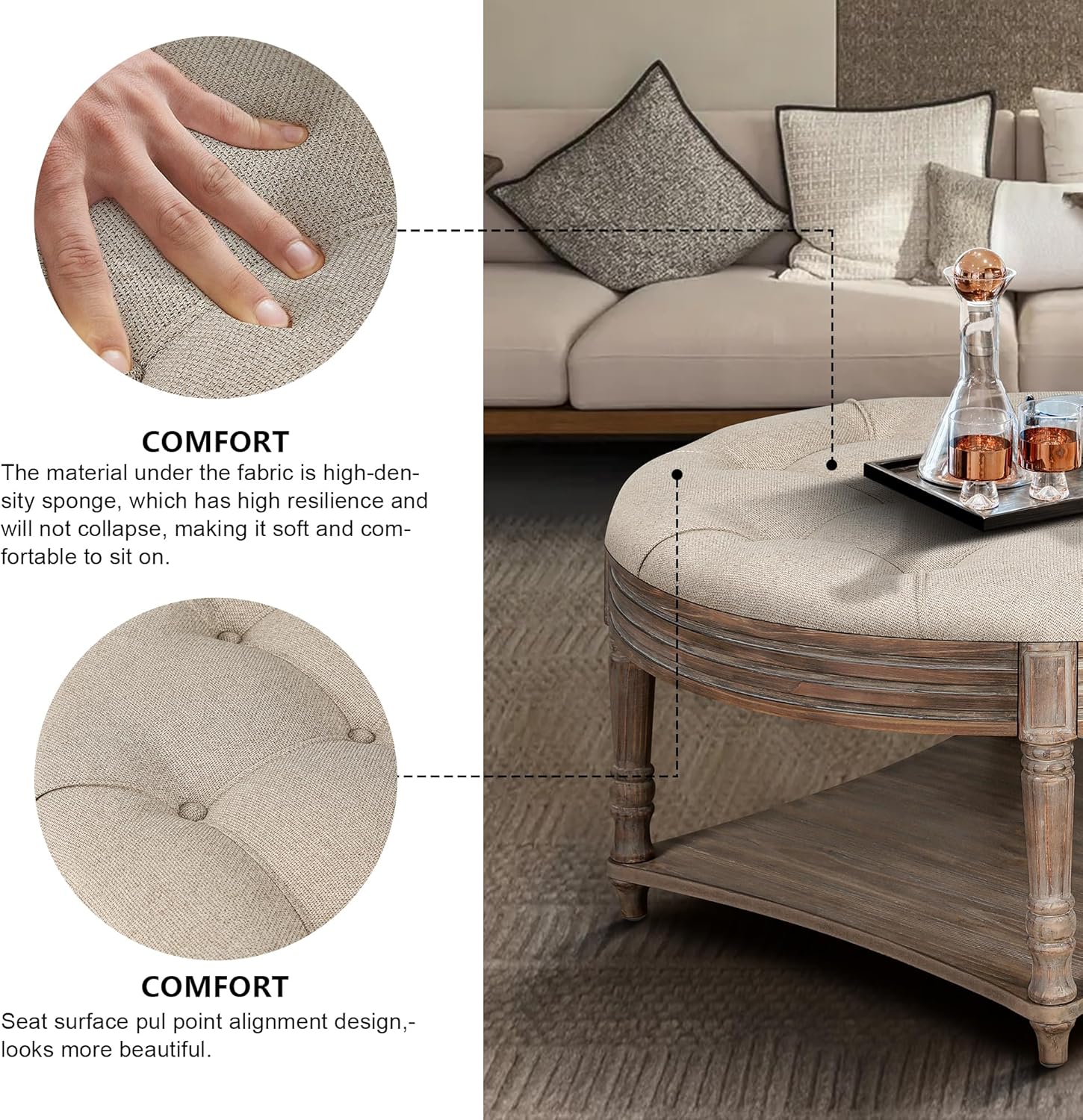 Our Take⁤ on the⁤ Large Round Ottoman:​ Stylish⁣ Storage⁢ & Comfort Combined