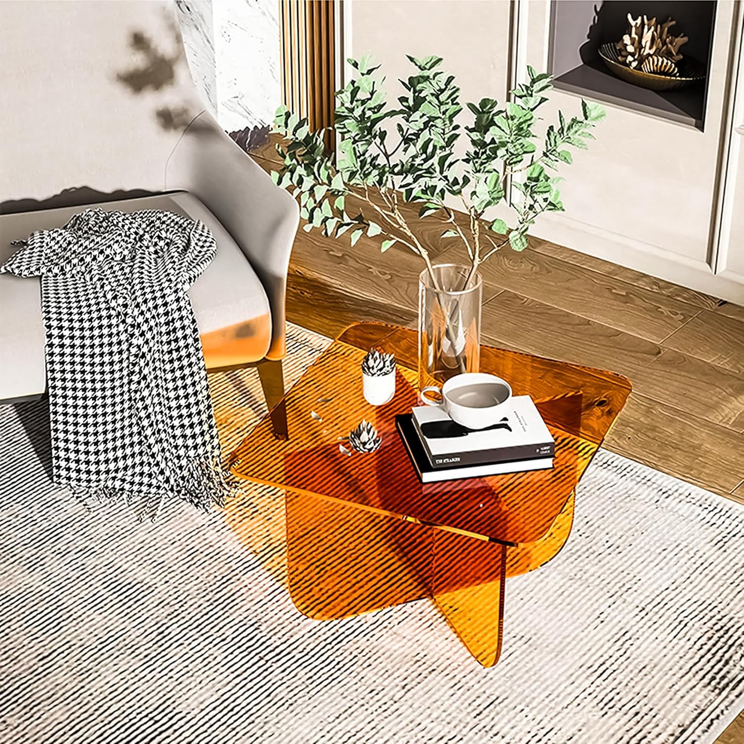 Why We Love the Casa Di Lumo Acrylic Coffee Table's Vibrant Charm