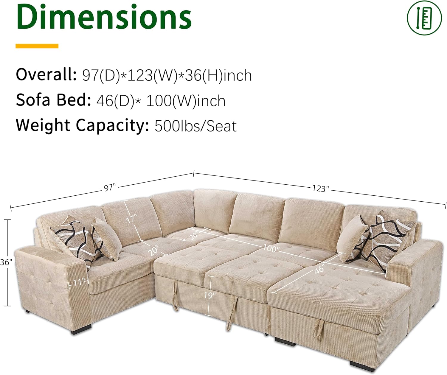 Our Honest Take on the THSUPER‍ 123'' U-Shaped Sleeper Sofa