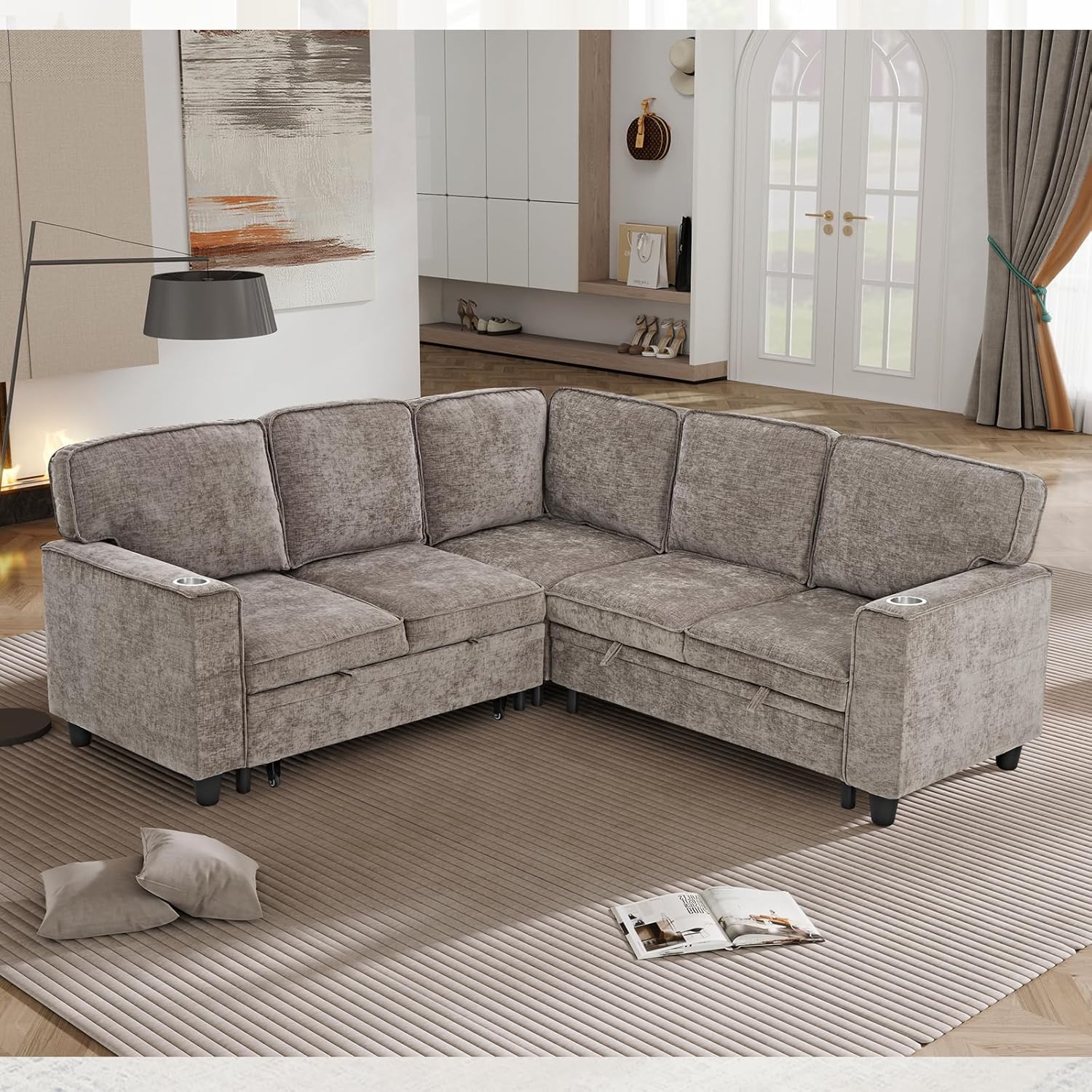Our Take on the Ball & Cast Chenille L-Shaped Sofa with Storage & USB