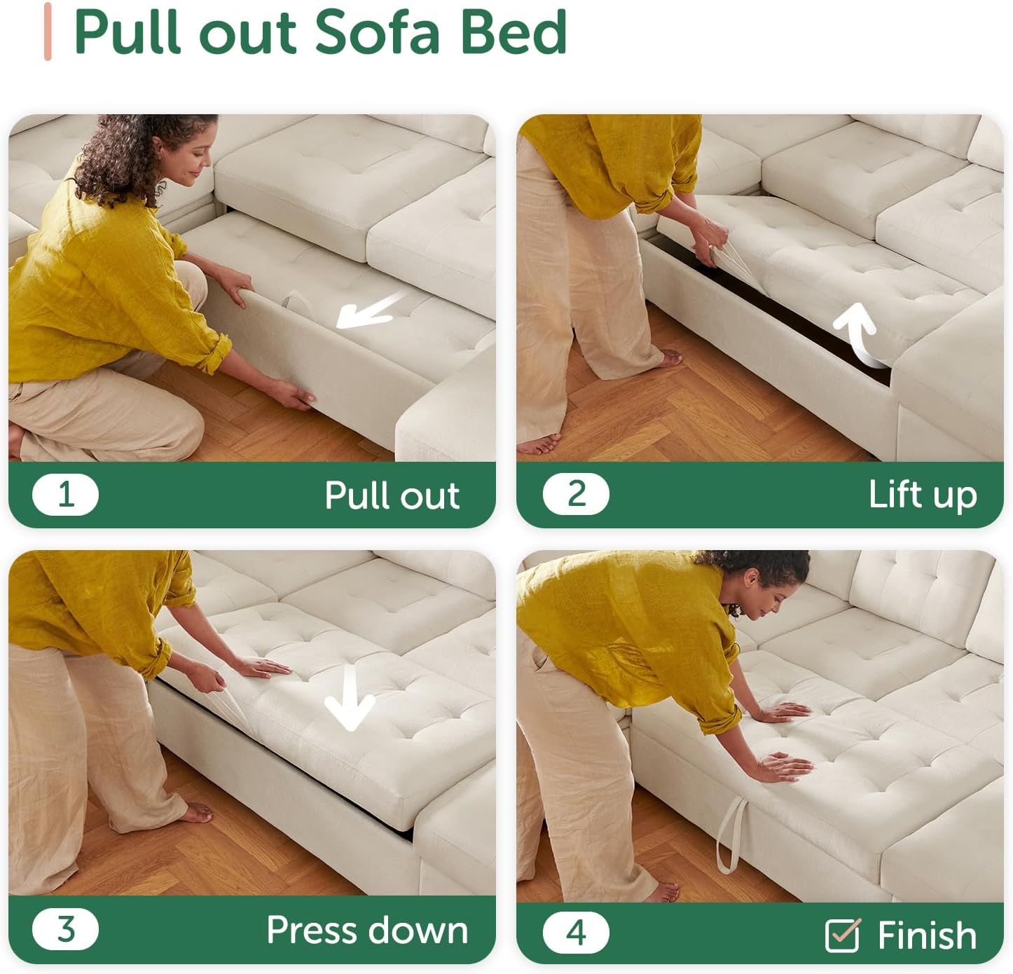 How We ​Experience Comfort and Space with HONBAY's U-Shaped Sofa