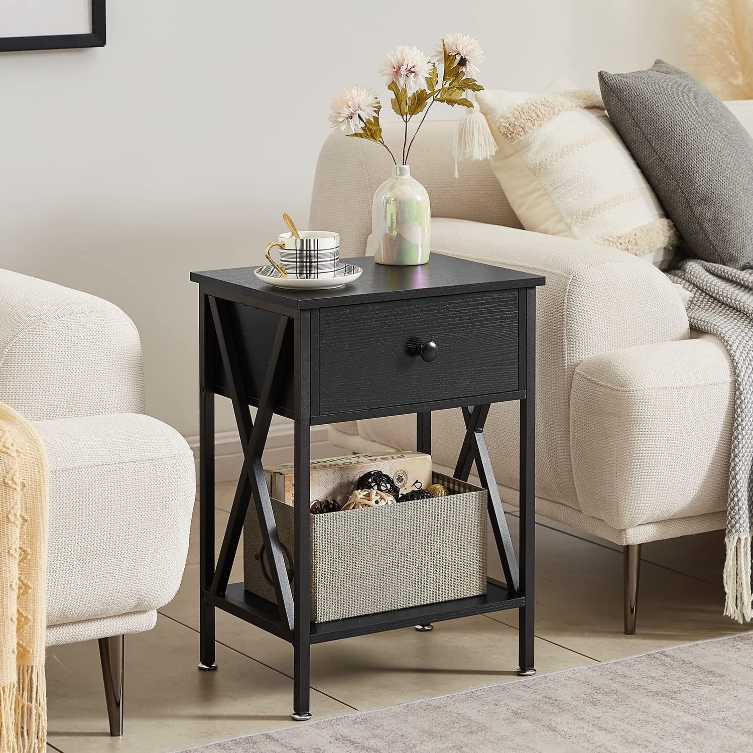 How ⁢We Organized Our Space with ​VECELO's​ Modern Side End Table