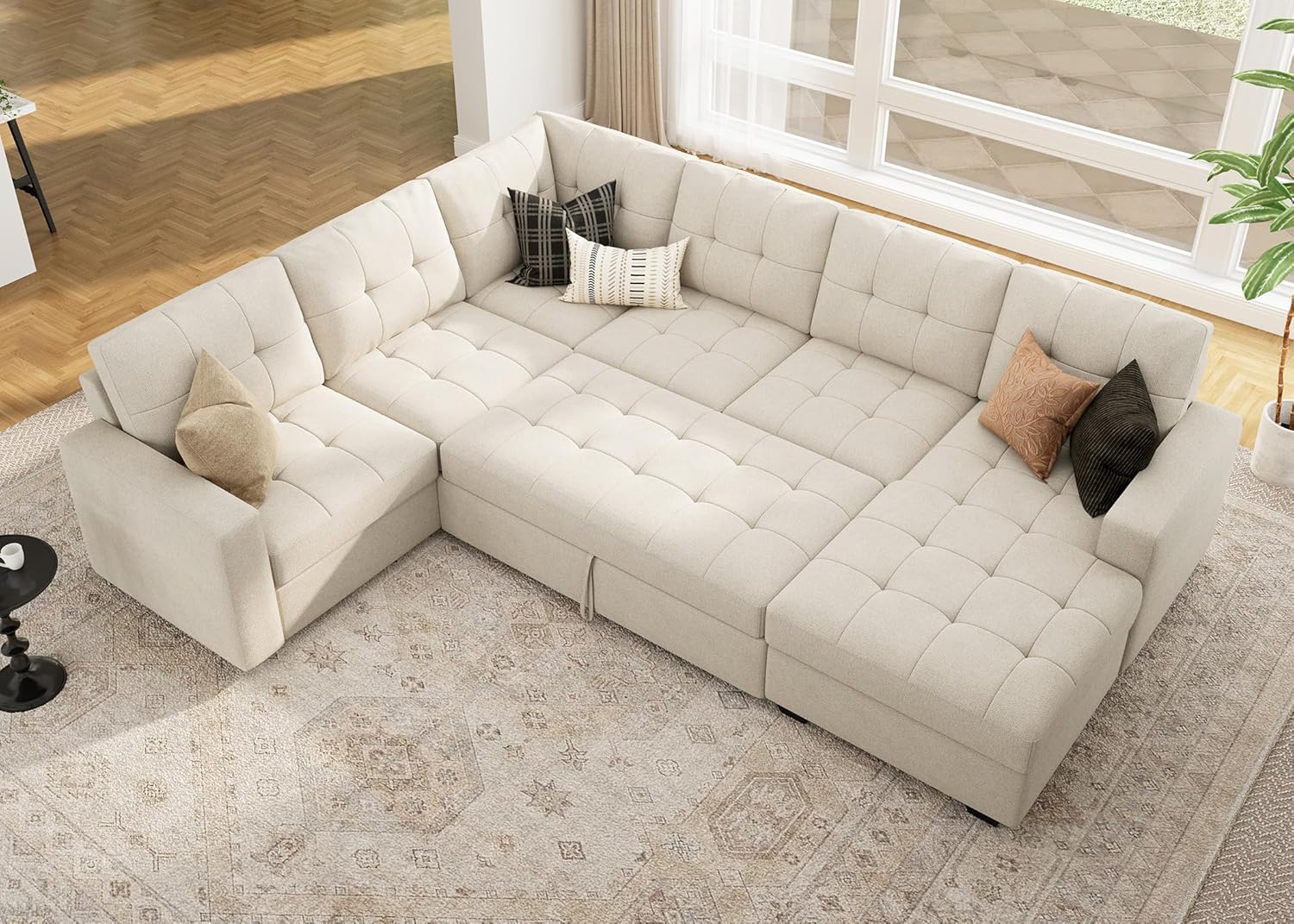 How We Experience Comfort and Space with HONBAY's U-Shaped Sofa