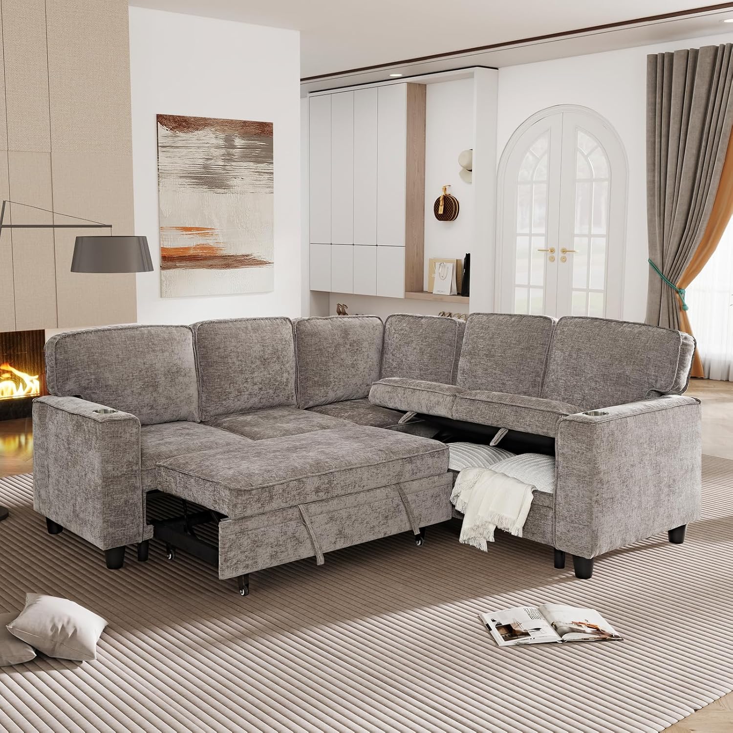 Our Take on the Ball & Cast ‌Chenille L-Shaped sofa with Storage &​ USB