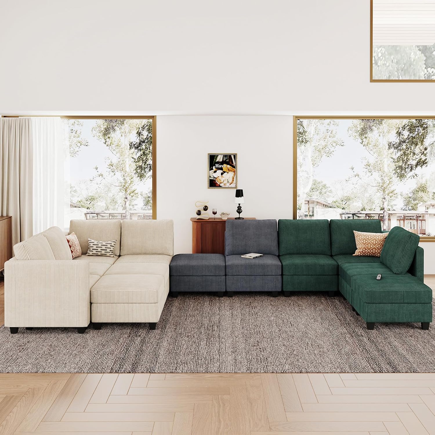 Exploring‌ Belffin's corduroy Swatch Kit: Our Modular Couch Take