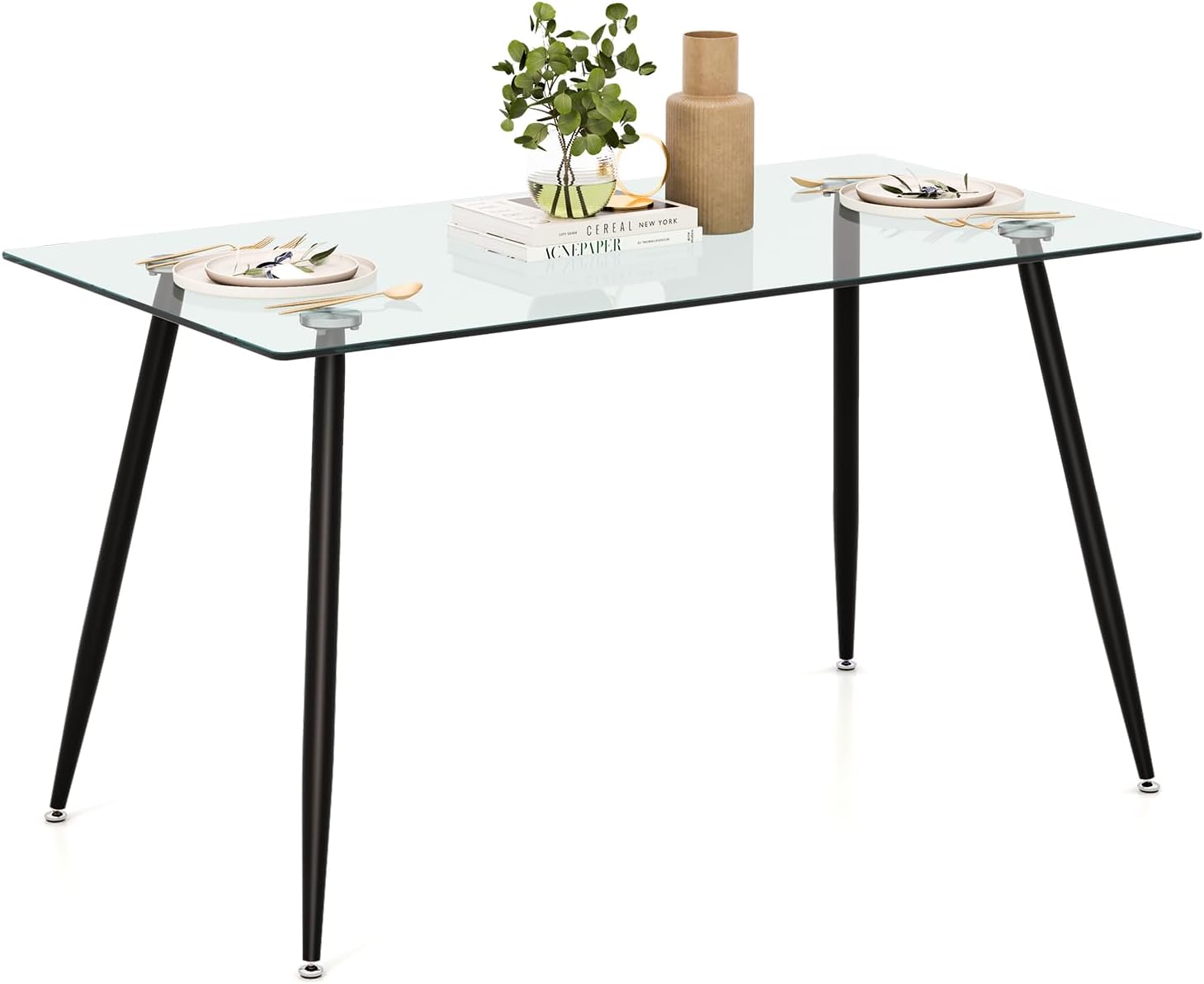 Why We Love the Tangkula Glass Dining Table: Stylish & Sturdy