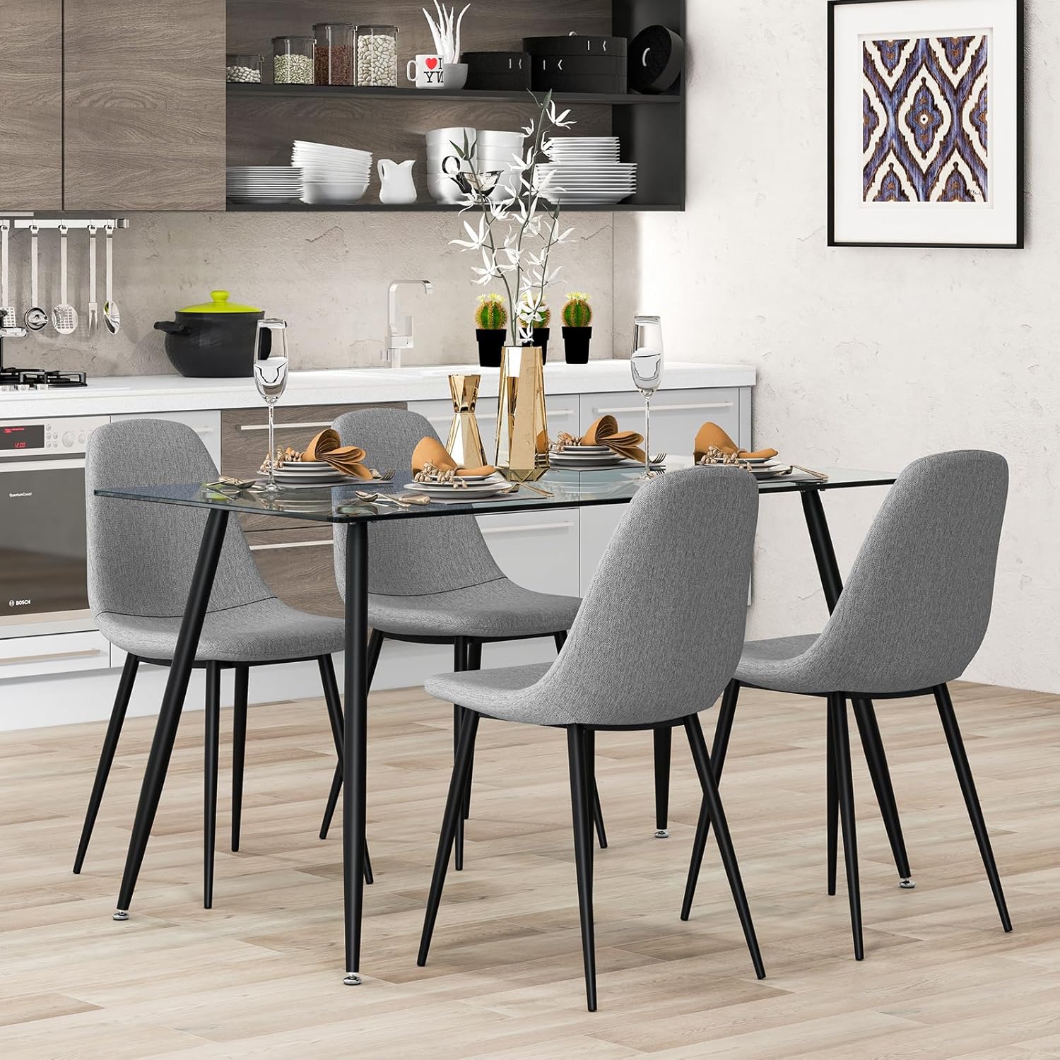 why We Love the Tangkula Glass Dining Table: Stylish & Sturdy