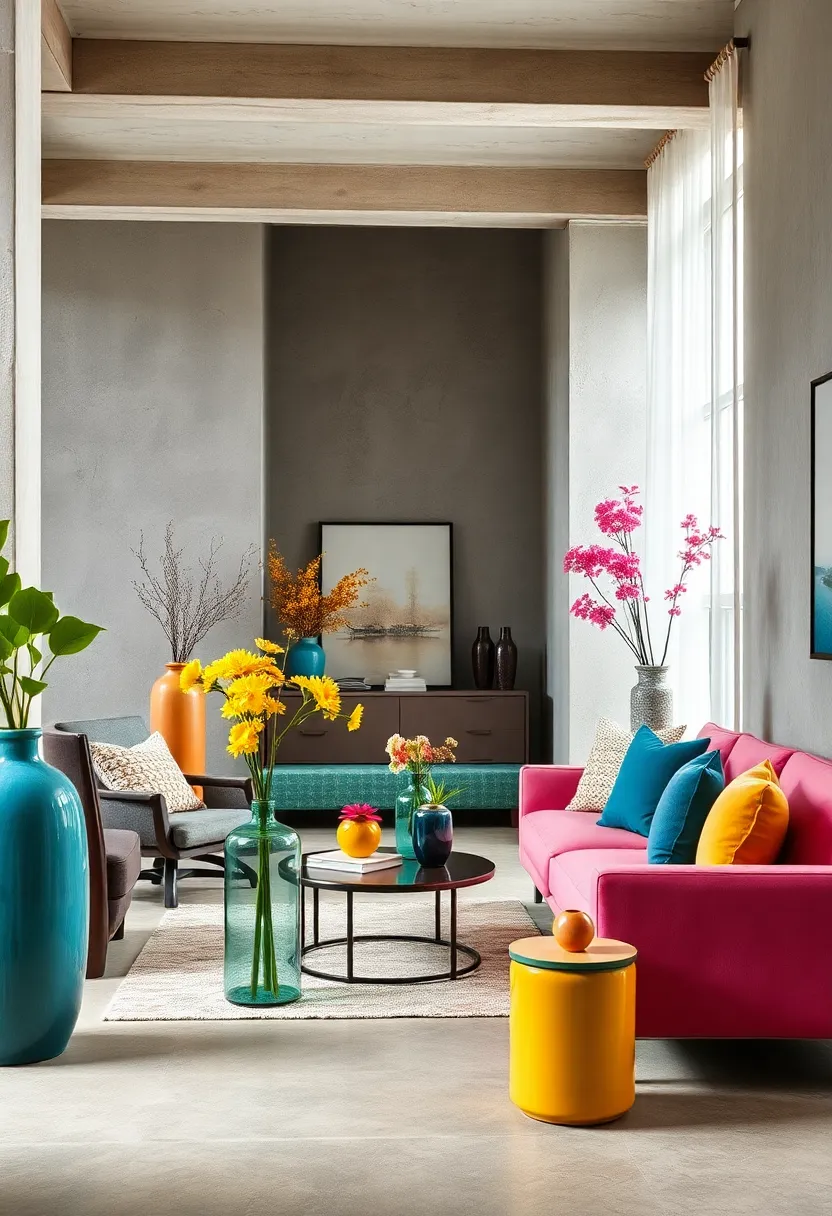 Mix-and-Match Vases in​ Bright ⁣Tones ‍for a Lively Display