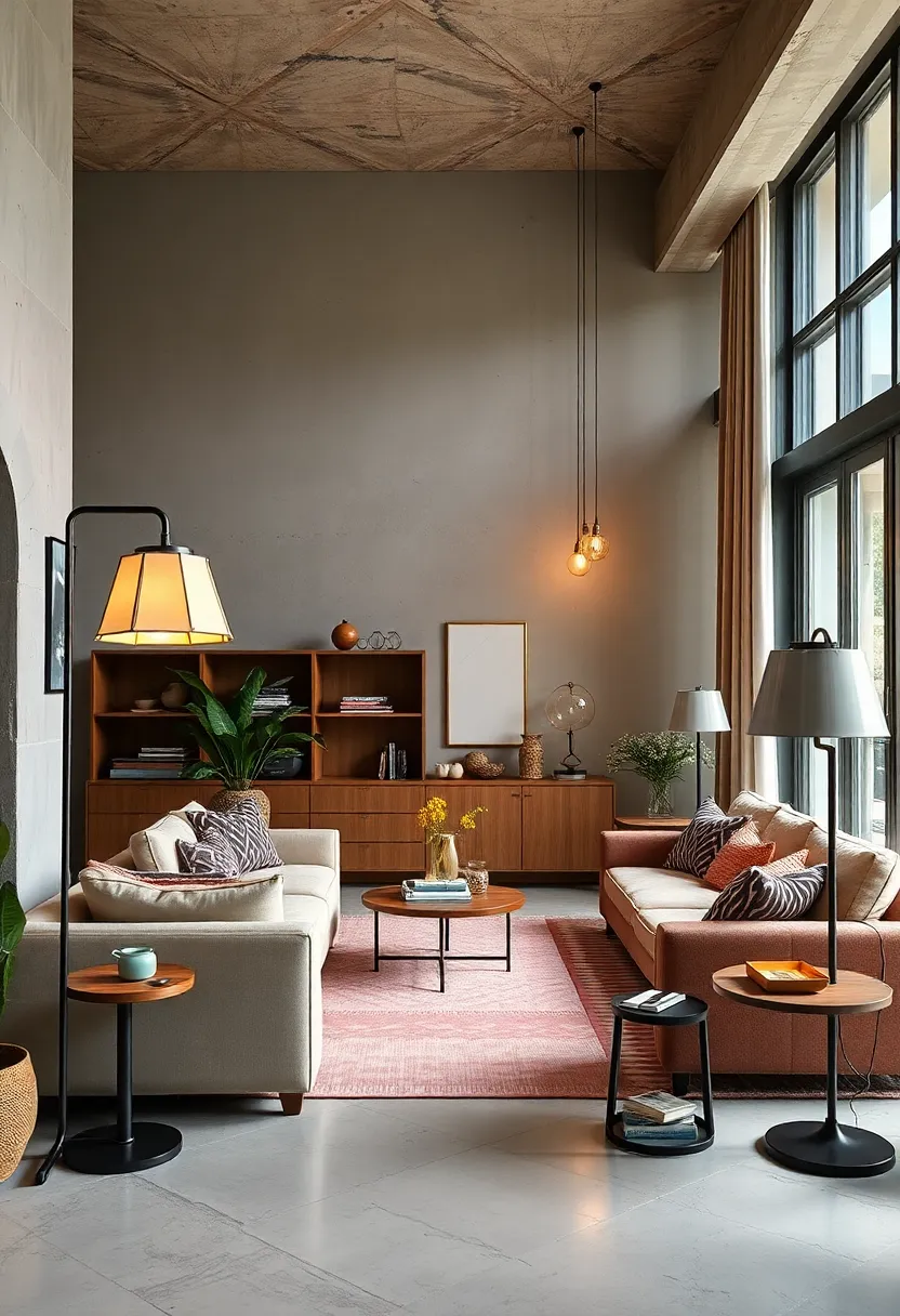 Add vintage clip-on shades to floor lamps for personalized and fun touches