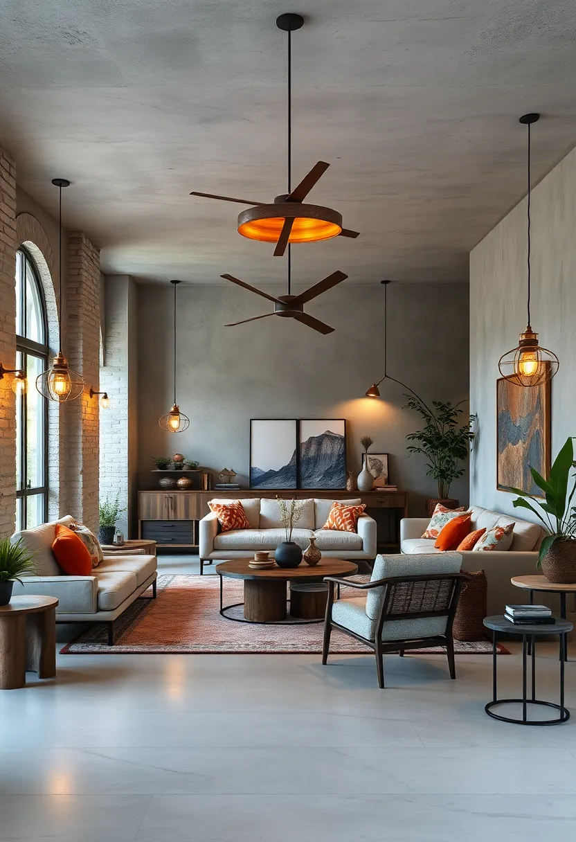 Experiment with unexpected material combinations like wood and metal in lighting fixtures for tactile contrast