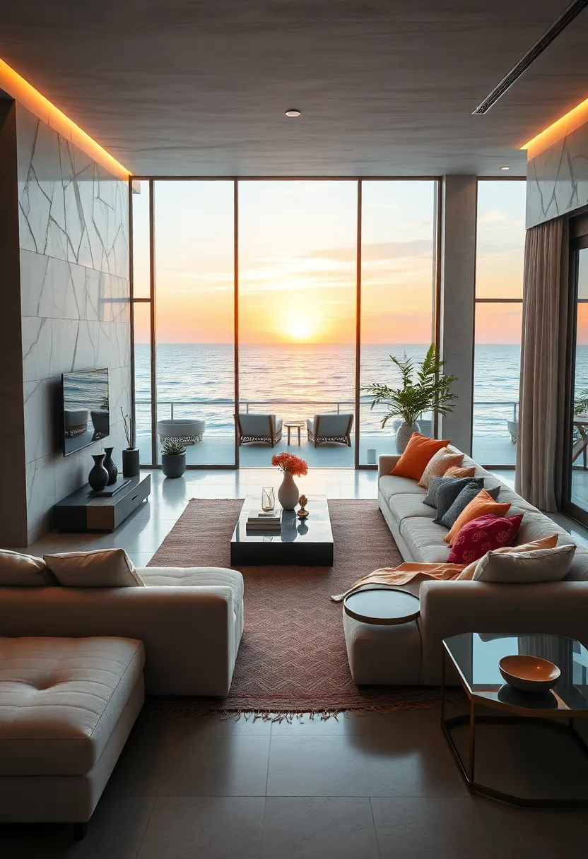 Soft Ambient ‌Lighting to ‌Mimic Sunset Over the Horizon