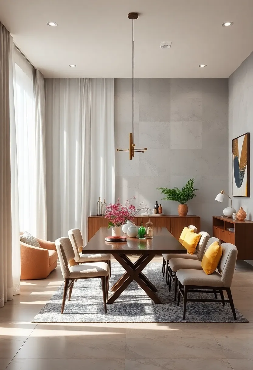 Hang ‍sheer curtains to let in⁣ natural light ⁢and soften the overall look‍ of the dining area