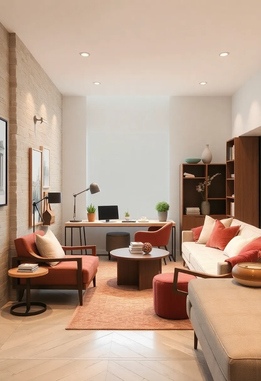 cocoa and Cream Comfort: Rich cocoa tones balanced with creamy whites invite warmth without heaviness