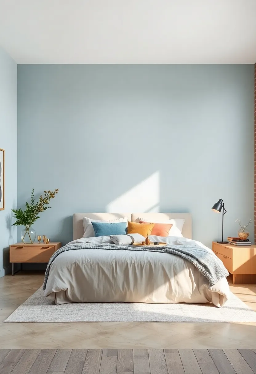 Powder ‌Blue Serenity - A timeless pastel blue that evokes peaceful skies, making your room feel open and airy