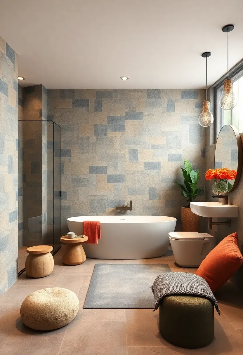 Irregular slate Mosaic Walls for Raw, Artistic Flair