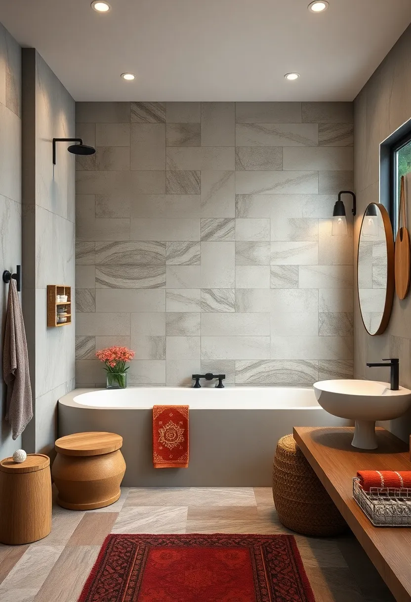 Rustic Patterned tiles with Nature-Inspired Motifs